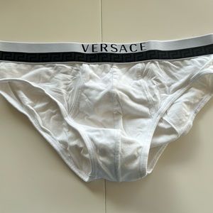 White Versace brief